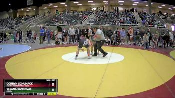 182 lbs Round 2 - Corbyn Schumack, South Medford Mat Club vs Ylyana Sandoval, COWA