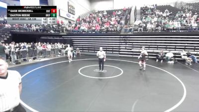 4A 138 lbs Champ. Round 1 - Gage Mcmickell, Uintah vs Daxton Reese, Green Canyon