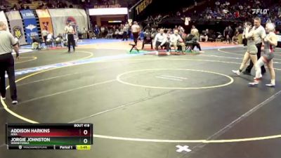 130 Class 2 lbs Quarterfinal - Addison Harkins, Nixa vs Jorgie Johnston, Winnetonka