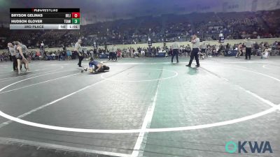 98 lbs 3rd Place - Bryson Gelinas, Believe To Achieve WC vs Hudson Glover, Team Tulsa Wrestling Club