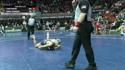 2A-132 lbs Champ. Round 2 - Lane Travis, Creston vs Brett Johnson, Eddyville-Blakesburg-Fremont