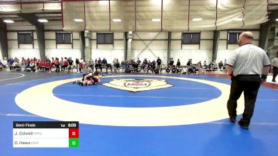 133 lbs Semifinal - Jaden Colwell, Springfield vs Daniel Haws, Centenary