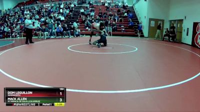 150 lbs Round 2 - Mack Allen, St Francis De Sales (Columbus) vs Dom Leguillon, Wadsworth