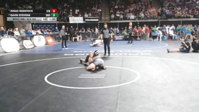 D 2 144 lbs Semifinal - Jonas Rebstock, St. Thomas More vs Gavin Stevens, Sam Houston