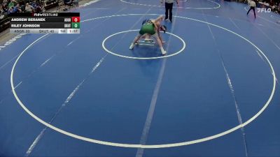 165 lbs Quarterfinals (8 Team) - Riley Johnson, Omaha Skutt Catholic vs Andrew Beranek, Ashland-Greenwood