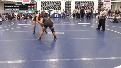 142 lbs 3rd Place - Maddison Miller, Honsdale vs Kimberly Munoz, Berks Catholic