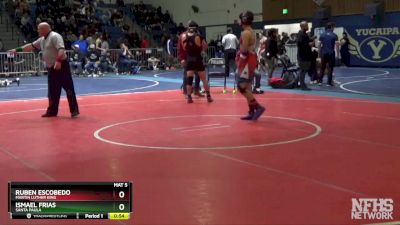 132 lbs Cons. Round 3 - Ismael Frias, Santa Paula vs Ruben Escobedo, Martin Luther King