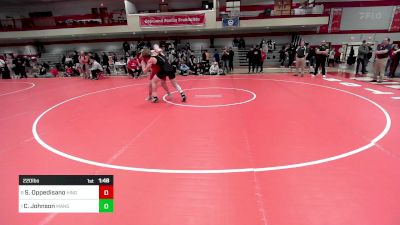 220 lbs Quarterfinal - Sam Oppedisano, Hingham vs Colton Johnson, Mansfield