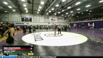 130 lbs Cons. Round 2 - Sera Stauffenberg, Moses Lake (Girls) vs Destiny Gaps, Hermiston