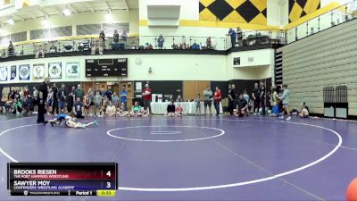 49 lbs Semifinal - Brooks Riesen, The Fort Hammers Wrestling vs Sawyer Moy, Contenders Wrestling Academy