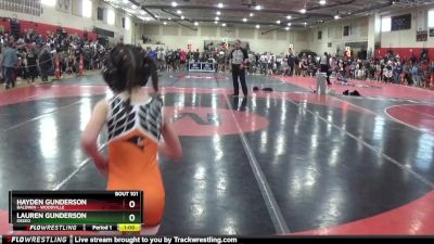 55 lbs Round 4 - Lauren Gunderson, Osseo vs Hayden Gunderson, Baldwin - Woodville