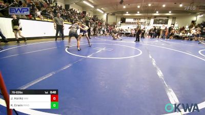 79-83 lbs Consolation - Jamie Hanks, Vinita Kids Wrestling vs Kaydn Erwin, Pryor Tigers