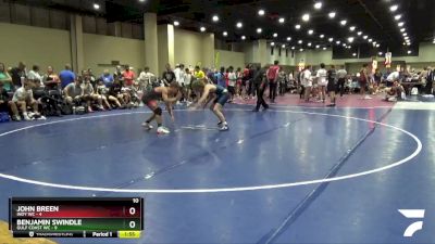 132 lbs Quarters & 3rd Wb (32 Team) - Benjamin Swindle, Gulf Coast WC vs John Breen, Indy WC