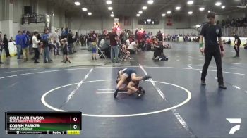 43 lbs Quarterfinal - Korbin Parker, Sanford Meridian vs Cole Mathewson, Black Knights Youth WC