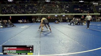 285 lbs Quarterfinal - Justin Matson, University Of Dubuque vs Jacob Kaminski, Eureka