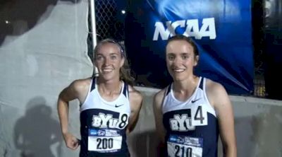 Nachelle Mackie and Lacey Bleazard 1-2 in prelims of 800 at 2012 NCAA D1 West Prelims