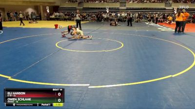 85 lbs Champ. Round 1 - Eli Hanson, K-W vs Owen Schlaak, NRHEG