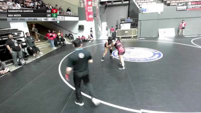 170 lbs Cons. Quarters - Samantha Garcia, James Logan High School Wrestling vs Mia Mota, Legacy Wrestling Center