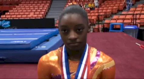 Simone Biles hits a 16.05 vault to win the 2012 Secret Classic Junior AA