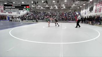 Girls 125 lbs Champ. Round 1 - Sophia Sevaaetasi, Monterey Girls vs Melanie Feng, Mills&nbsp;Girls