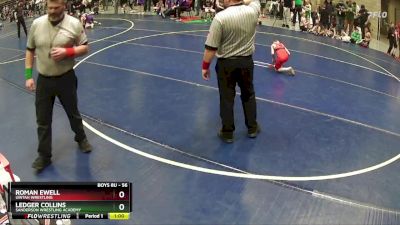 56 lbs Cons. Round 2 - Ledger Collins, Sanderson Wrestling Academy vs Roman Ewell, Uintah Wrestling