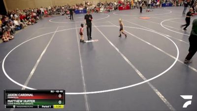 43-46 lbs Champ. Round 1 - Matthew Huffer, Coon Rapids Mat Bandits vs Jaxon Cardinal, Minnesota