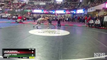 AA - 160 lbs Cons. Round 1 - Andrew Sykes, Bozeman vs Jacob Barnhill, Billings Senior High School