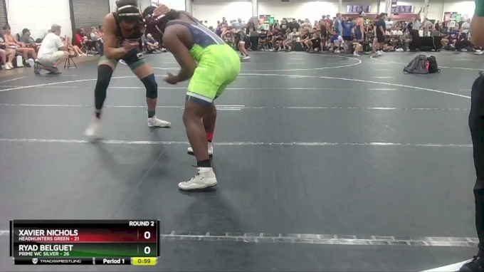 190 lbs Round 2 (8 Team) - Xavier Nichols, Headhunters Green vs Ryad ...