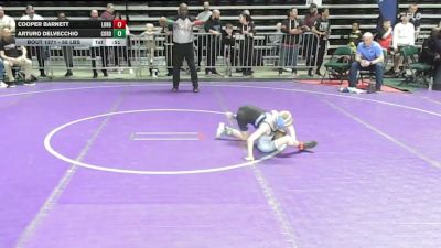 55 lbs Consi Of 16 #2 - Cooper Barnett, Long Valley vs Arturo DelVecchio, Cordoba Trained
