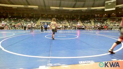 90 lbs Consi Of 8 #1 - Elijah Daugherty, Broken Arrow Wrestling Club vs Tegann Randles, Blaine County Grapplers