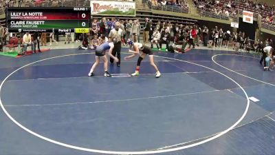85-95 lbs Round 1 - Lilly La Notte, Wasatch Wrestling Club vs Claire Fausett, Carbon Wrestling