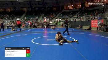 75 lbs Semifinal - Co'ji Campbell, Toss Em Up vs Stockton Allen, Rollers Academy