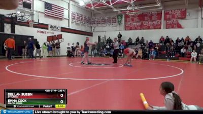 235 A Quarterfinal - Emma Cook, Colfax-Mingo vs Delilah Subsin, Ottumwa