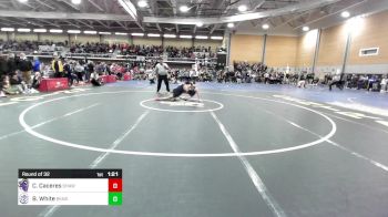 132 lbs Round Of 32 - Caleb Caceres, Shawsheen vs Benjamin White, South Kingstown
