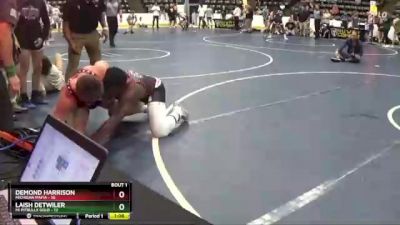 195 lbs Round 1 (4 Team) - Laish Detwiler, MI Pitbulls Gold vs Demond Harrison, Michigan Mafia