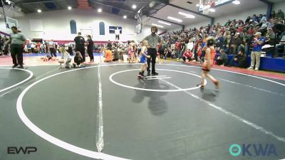 49 lbs Round Of 16 - Danger Shimonek, Pawhuska Elks Takedown vs Haxen Gibson, Wolfpak Wrestling