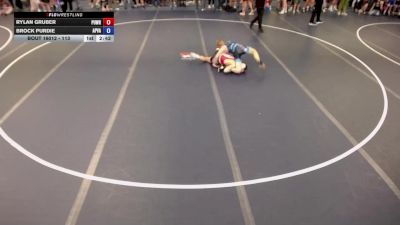113 lbs Champ. Round 1 - Rylan Gruber, Pursuit Wrestling vs Brock Purdie, Apple Valley