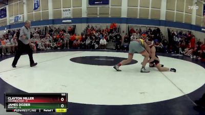 165 lbs Semis & Wb (16 Team) - Clayton Miller, Columbus East vs James Dozier, Roncalli