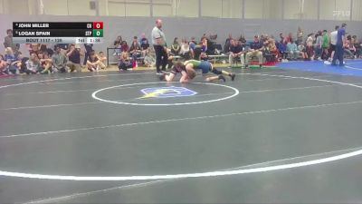 126 lbs Quarterfinal - Logan Spain, St. Patrick`s High School vs John Miller, Center Hill High School