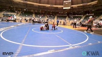58 lbs Consi Of 4 - Kaiden McLaughlin, Del City Little League Wrestling vs Silas Graham, Cleveland Takedown
