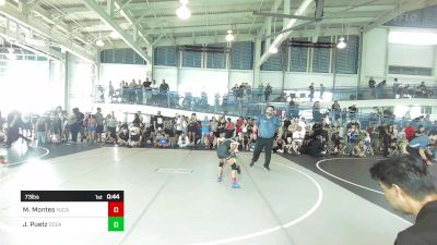 73 lbs Consi Of 8 #2 - Mia Montes, Yucaipa Thunder WC vs Jake Puetz, Oceanside WC