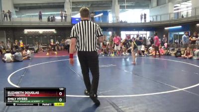 120 lbs Round 3 (4 Team) - Emily Myers, Gulf Coast Grappling Academy vs Elizabeth Douglas, Brutal Assassins