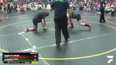 160 lbs Quarterfinal - Madelyn Grube, NBWC vs Alannah Leija, Kentwood WC