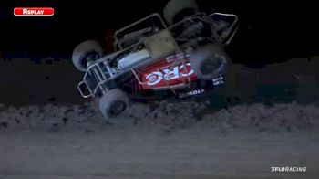 Michael Pickens Drives Away From Insane Barrel Roll At Merced Speedway