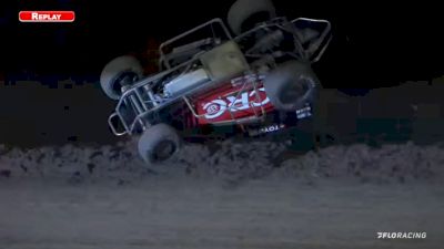 Michael Pickens Drives Away From Insane Barrel Roll At Merced Speedway