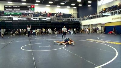184 lbs Quarterfinal - Mitchell Semaan, Mt. San Antonio College vs Farzad Hashimi, Cerritos College