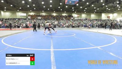 175 lbs Consi Of 16 #1 - Rigoberto Gonzales-Felix, Culver Mat Club vs OSCAR CASAREZ, Silver State Wrestling Academy