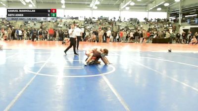 132 lbs Consi Of 64 #1 - Samuel Manhollan, TN vs Seth Jones, FL