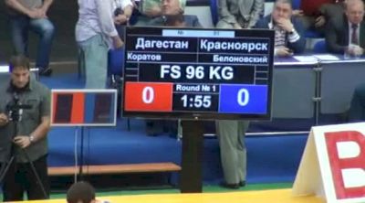 96 lbs consolation Yuri Belonovski vs. Magomed Koratov