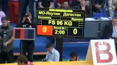 96 lbs round2 Evgeny Kolomiets vs. Shirvani Muradov